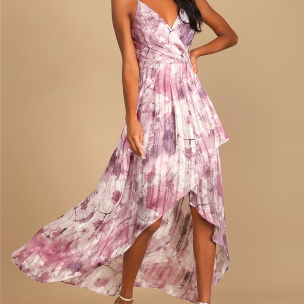 Lulus Floral High-low Maxi Dress